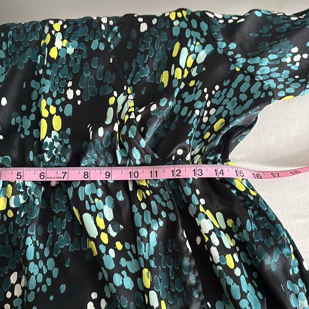 Torrid Midi Bubble Charm Flutter Sleeve Faux Wrap… - image 8